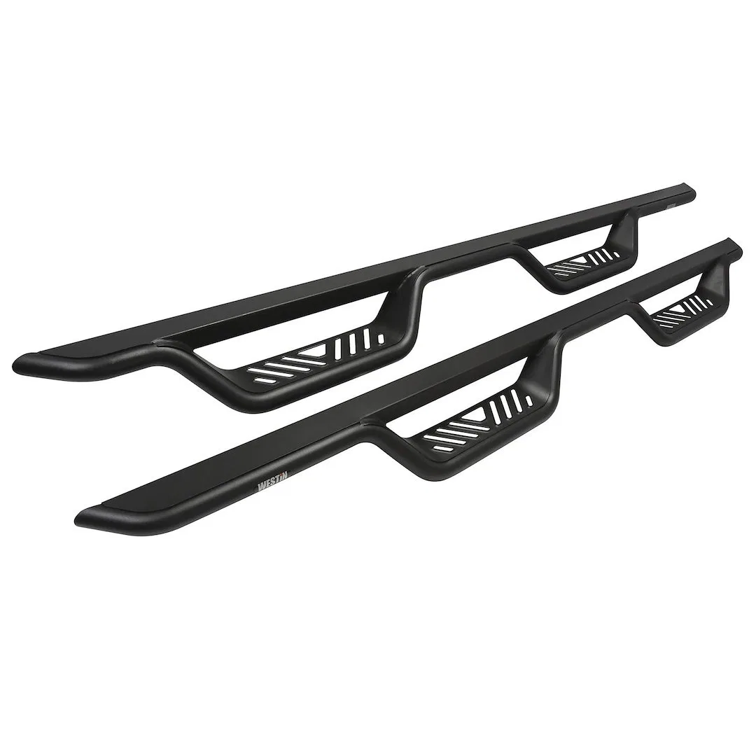 20-13255 – WESTIN Nerf Bar, With Drop Down Steps 1-1/2 Inch Mandrel Bent Textured Powder Coat Black Steel With Welded...